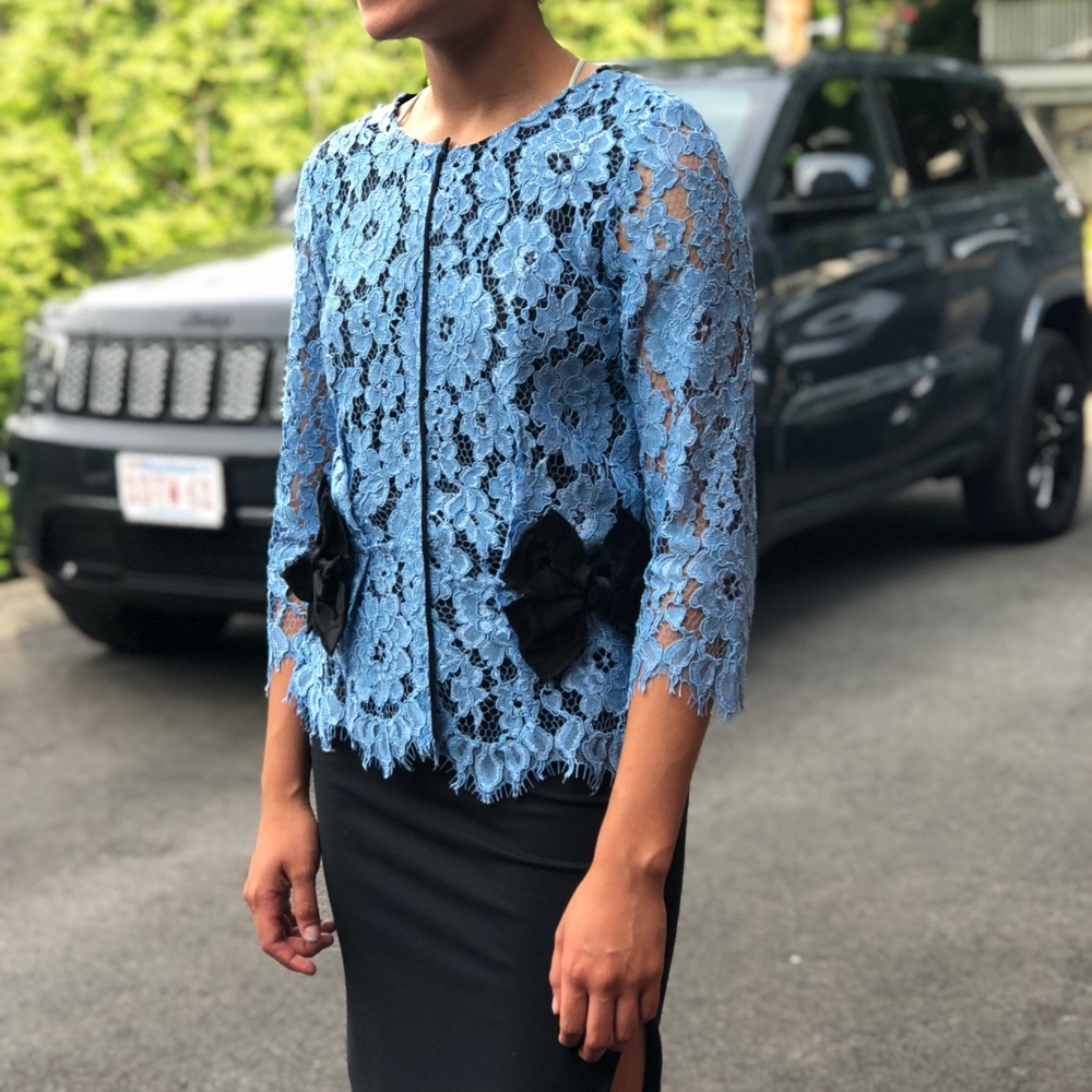 Marc Jacobs Floral Lace Bow Top NWT